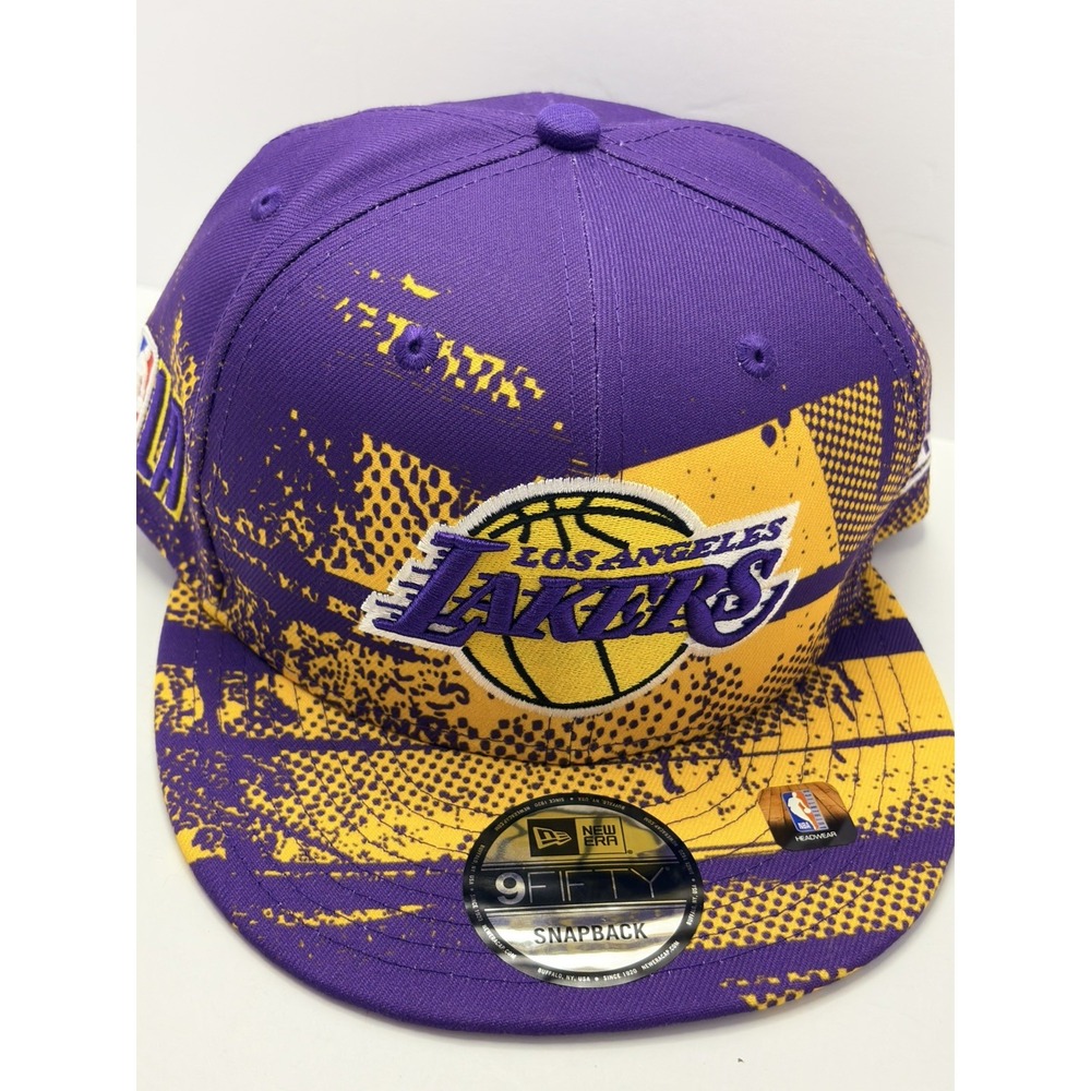 NEW Los Angeles Lakers New Era 9FORTY A-Frame OTC NBA 24 Tip Off Hat Yellow Prpl